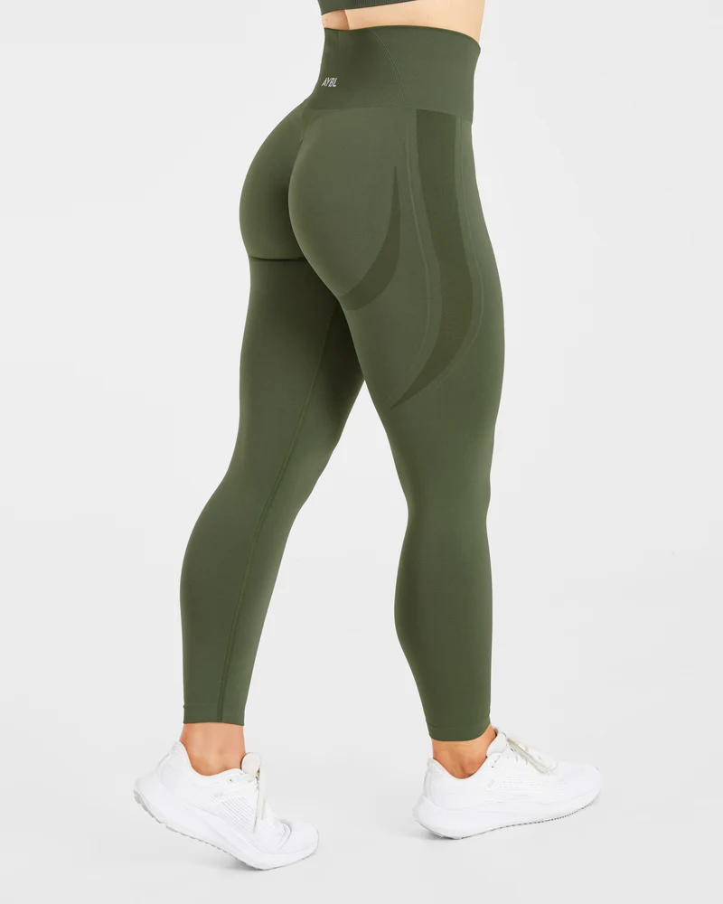 Empower Seamless Leggings - Khaki Vert