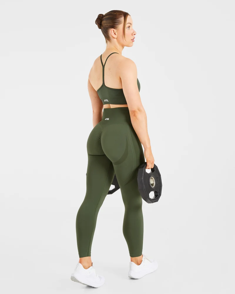 Empower Seamless Leggings - Khaki Vert