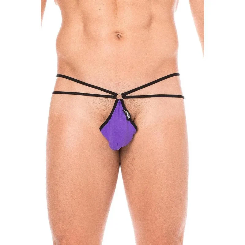 string mini violet très échancré homme poche goutte sensuel confortable extensible polyamide élasthanne collection séduction