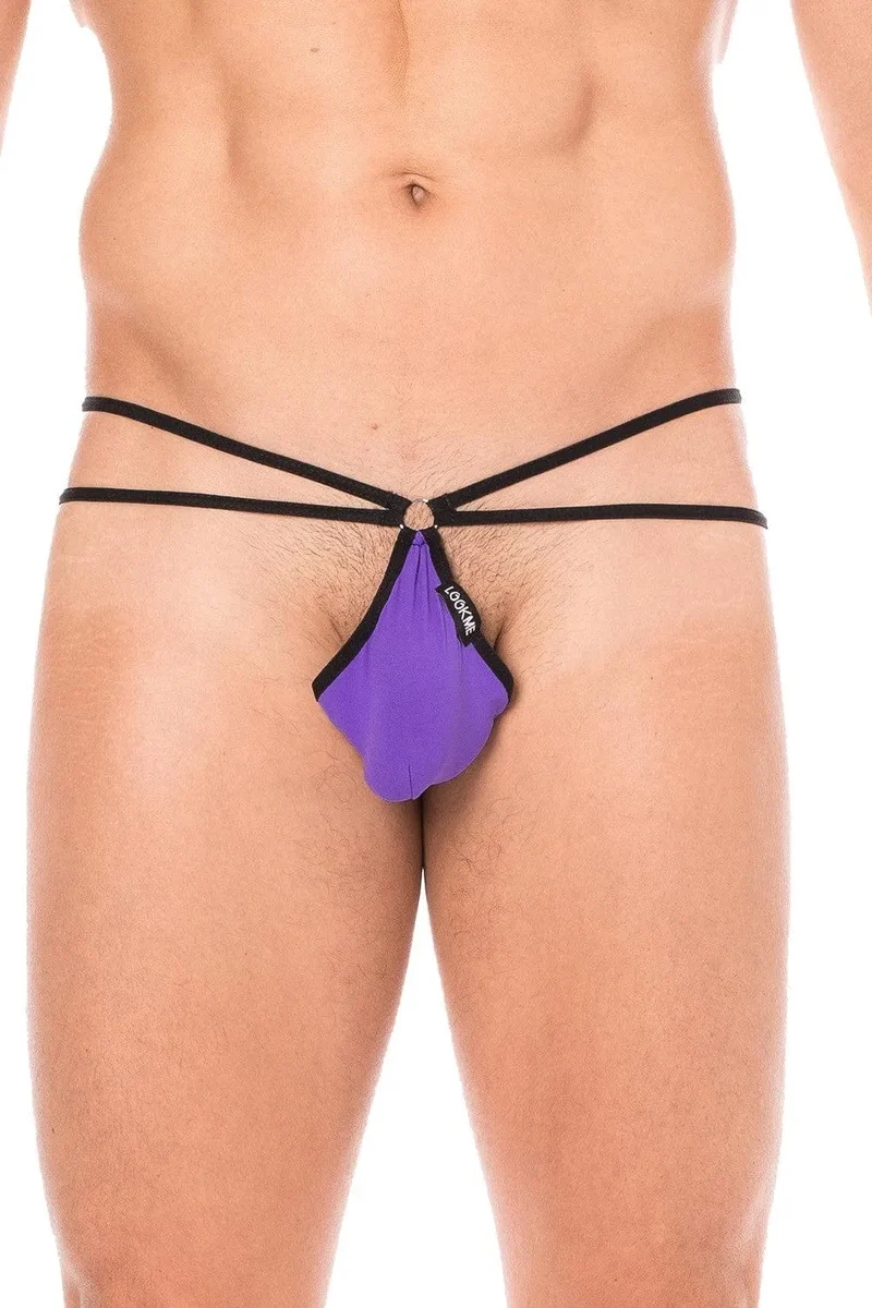 string mini violet très échancré homme poche goutte sensuel confortable extensible polyamide élasthanne collection séduction