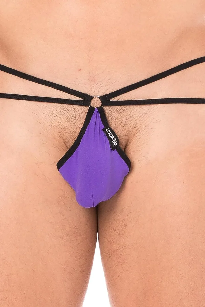 string mini violet très échancré homme poche goutte sensuel confortable extensible polyamide élasthanne collection séduction
