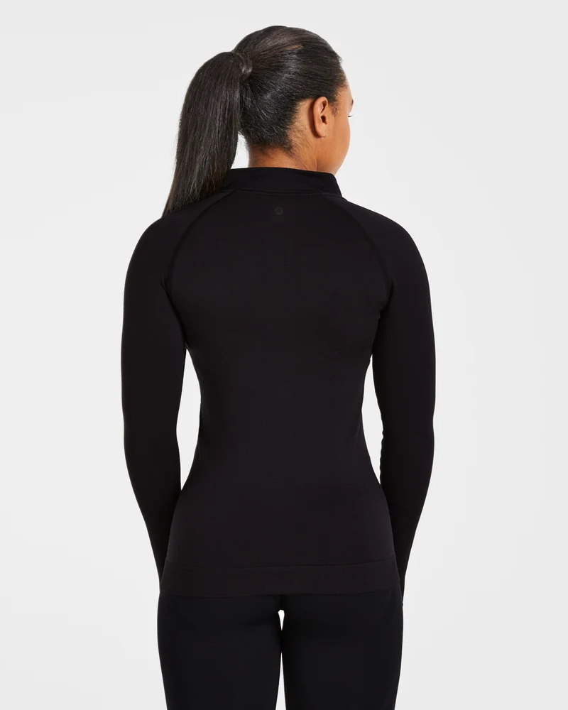Essential Seamless Zip Jacket - Noir