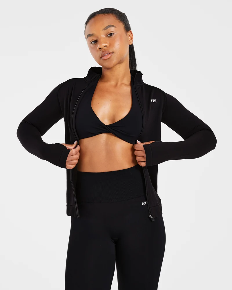 Essential Seamless Zip Jacket - Noir