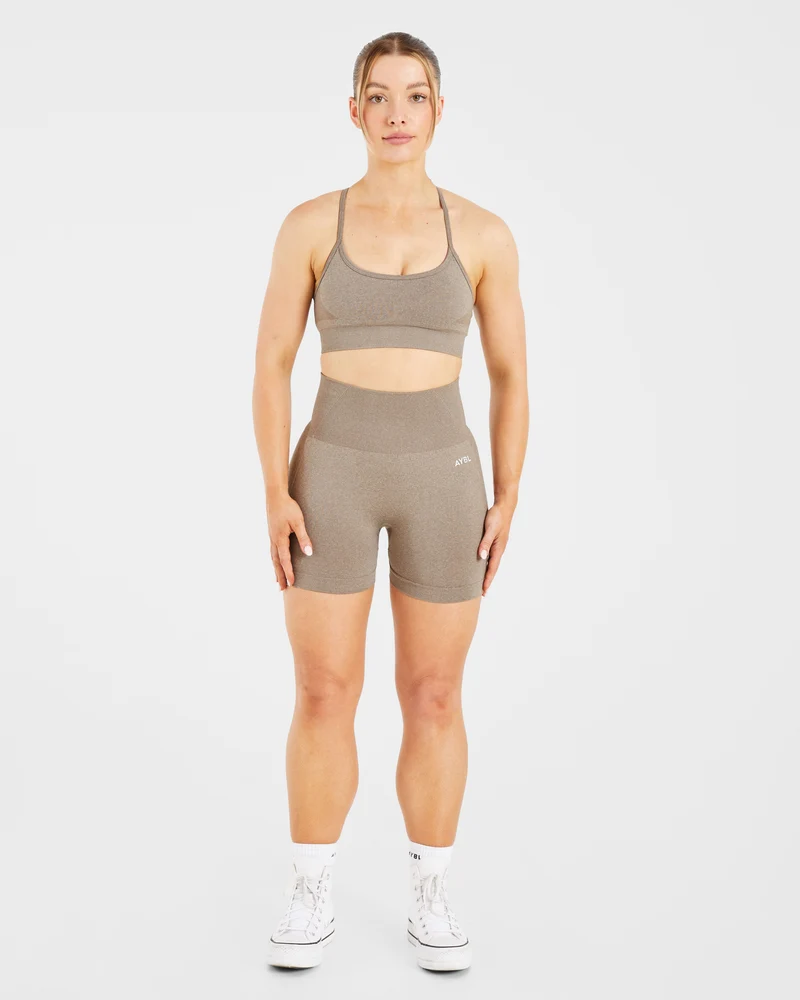 Empower Seamless Sports Bra - Taupe Marl