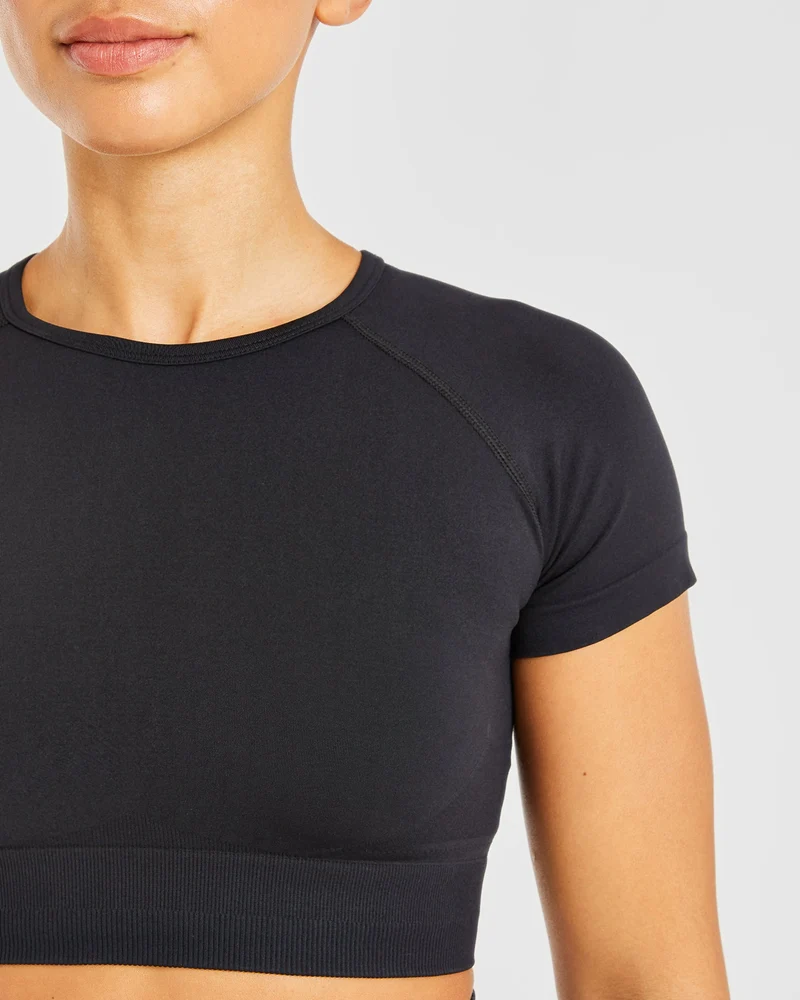 Empower Seamless Crop Top - Noir