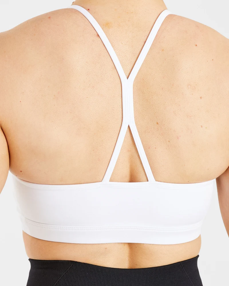 Essential Ruched Sports Bra - Blanc