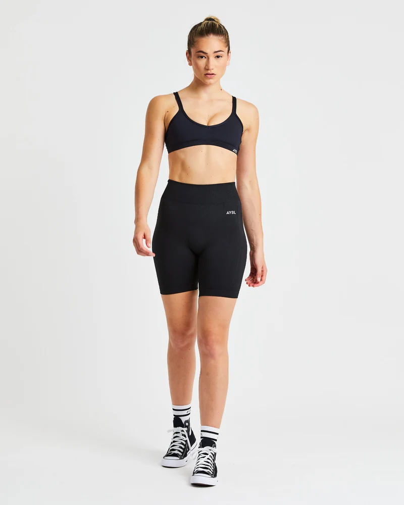 Essential Strappy Sports Bra - Noir