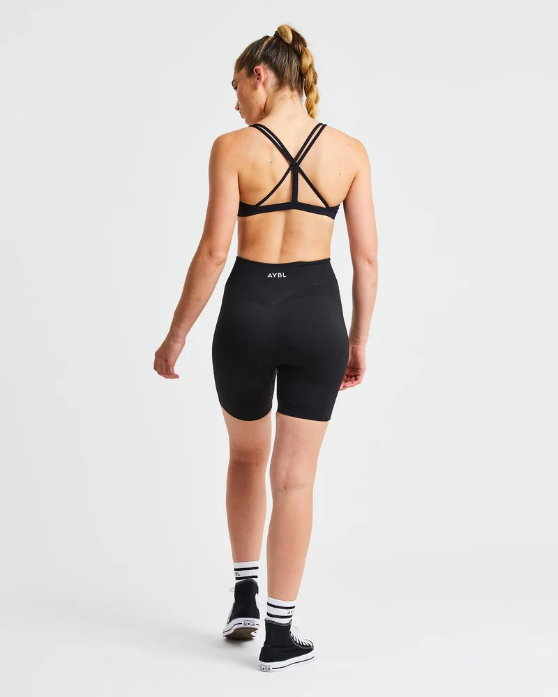Essential Strappy Sports Bra - Noir