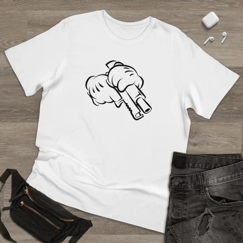 Gangster check his Baby Be Real Ammo T-shirt