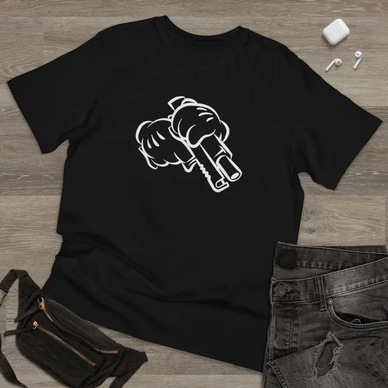 Gangster check his Baby Be Real Ammo T-shirt