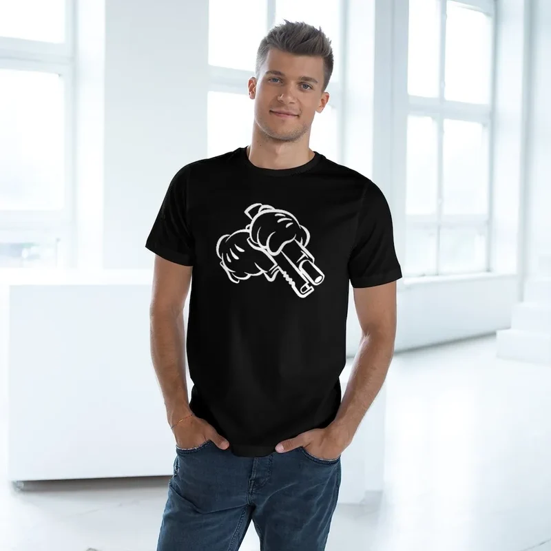 Gangster check his Baby Be Real Ammo T-shirt
