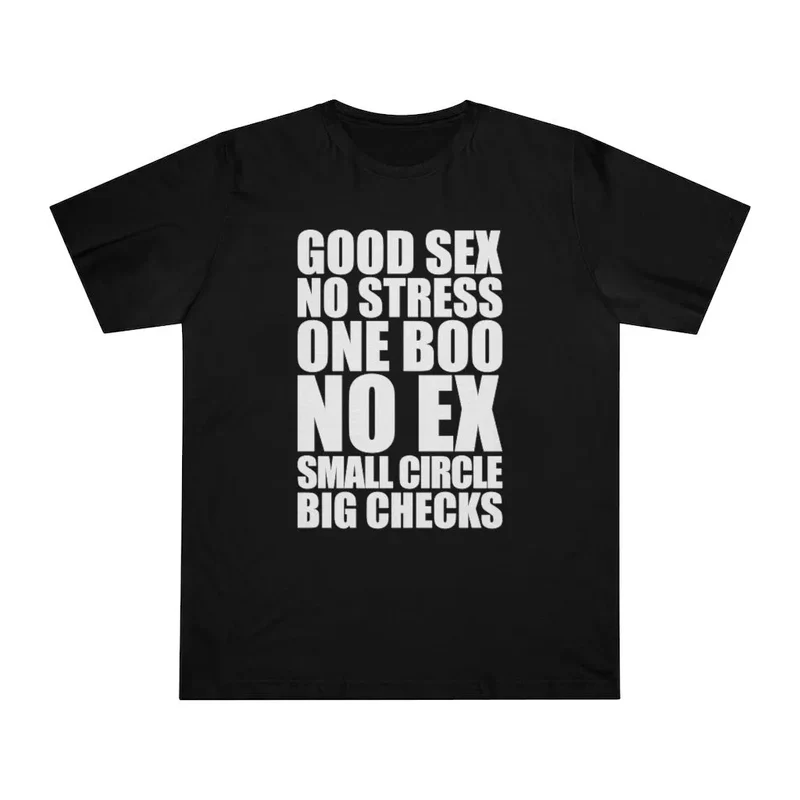 No stress One Boo No ex Small Circle Big Checks T-shirt