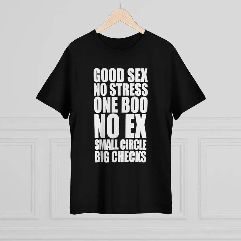 No stress One Boo No ex Small Circle Big Checks T-shirt