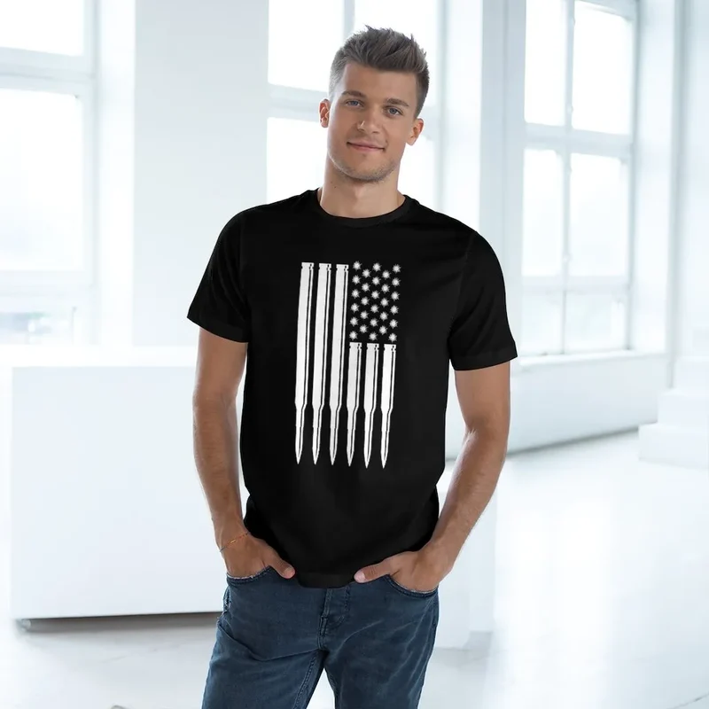 American flag Mobster Bullets Patriotic US T-shirt