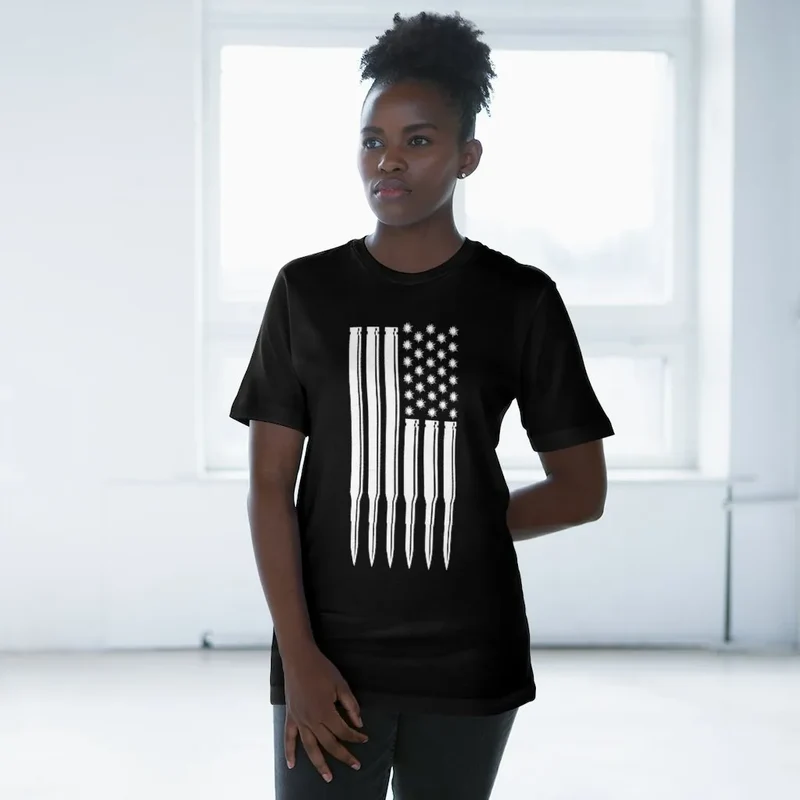 American flag Mobster Bullets Patriotic US T-shirt