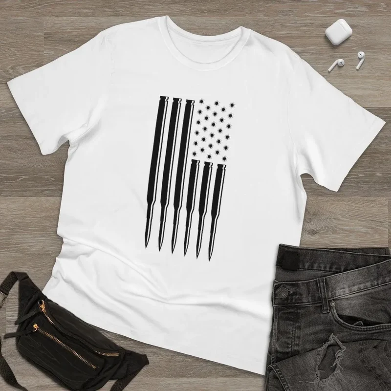 American flag Mobster Bullets Patriotic US T-shirt