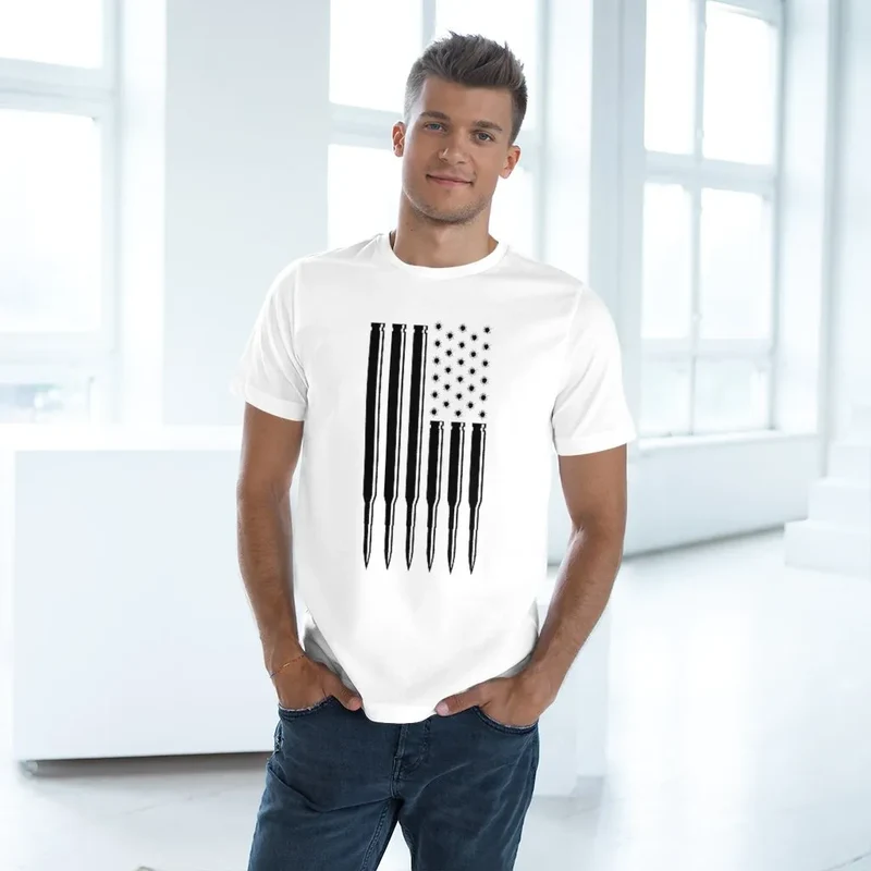 American flag Mobster Bullets Patriotic US T-shirt