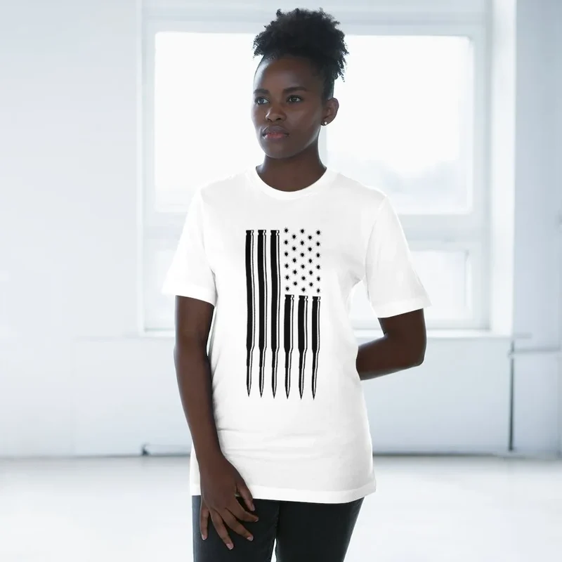 American flag Mobster Bullets Patriotic US T-shirt