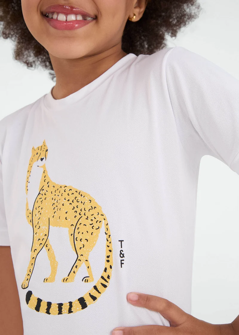 T-Shirt Infantil Menina Manga Curta Thermodry Oncinha