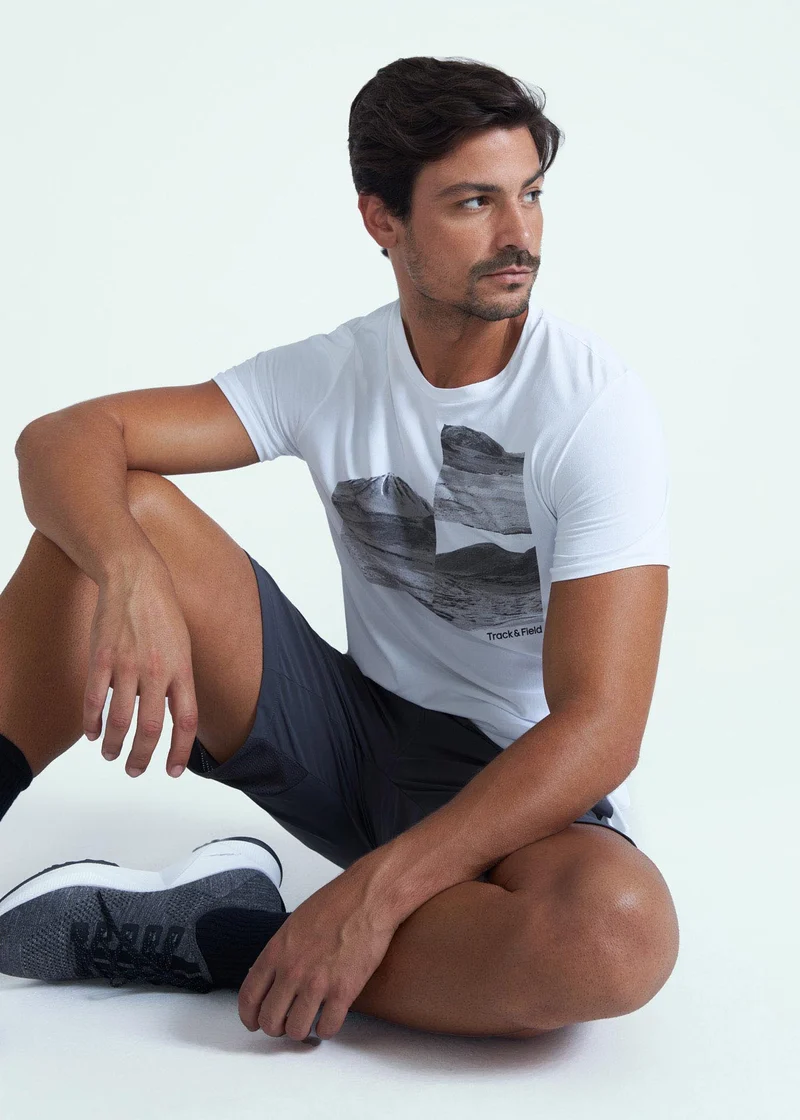 T-Shirt Homem Manga Curta Thermodry Quadros