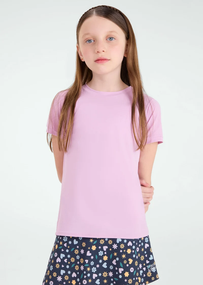 T-Shirt Mulher Infantil Manga Curta Thermodry