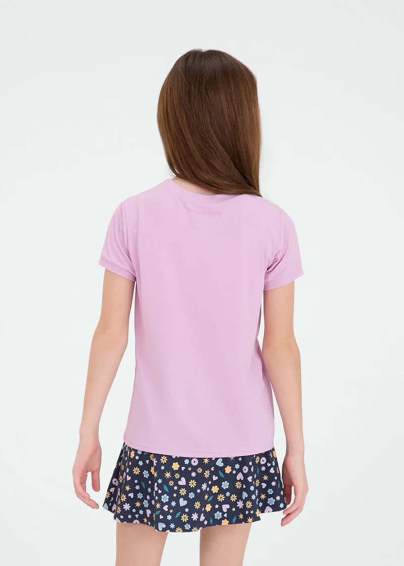 T-Shirt Mulher Infantil Manga Curta Thermodry
