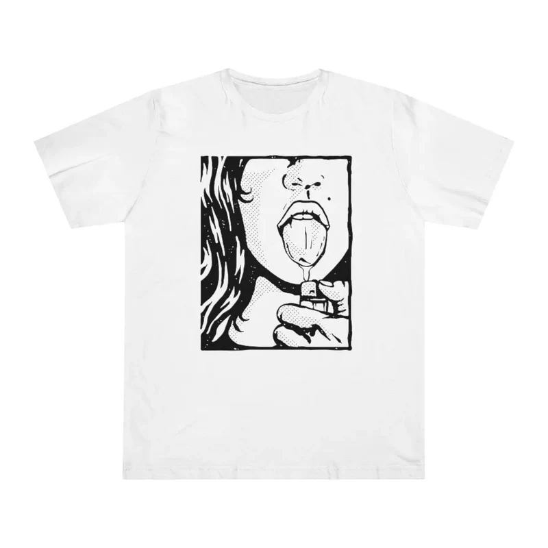 Boss Lady burns her tongue with Lighter T-shirt