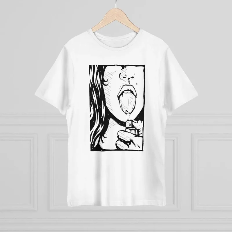 Boss Lady burns her tongue with Lighter T-shirt