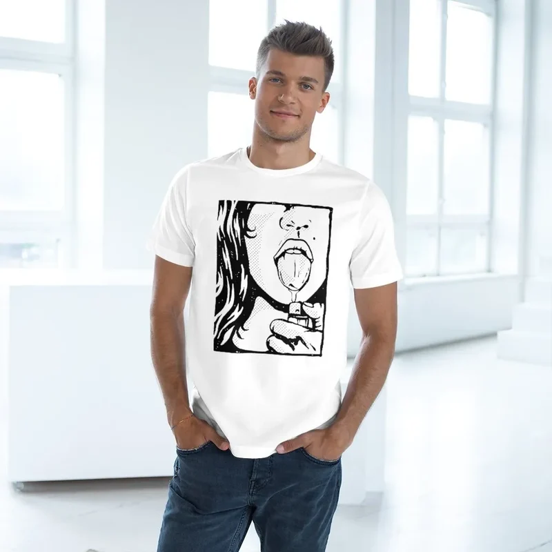 Boss Lady burns her tongue with Lighter T-shirt