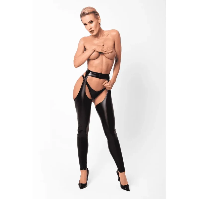 jambières taille haute brillante provocante soirée sculptantes couture noire extensible glamour sexy audacieuses silhouette élancée confort qualité