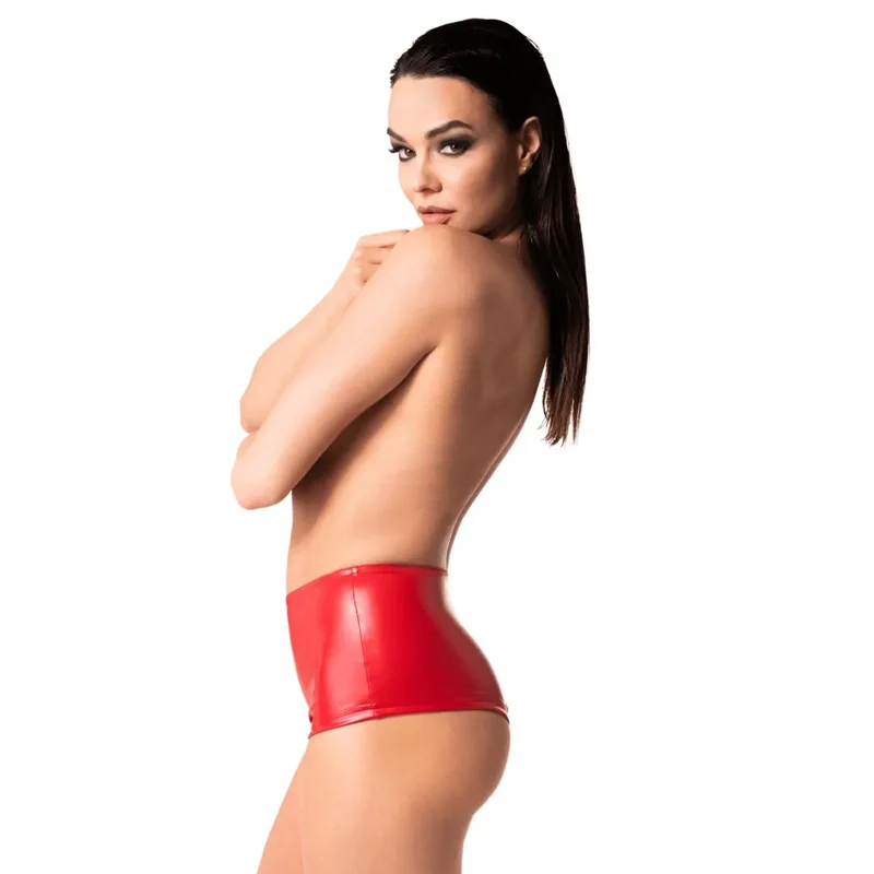 culotte taille haute sculptante gainante extensible élasthanne finition mate brillance subtile sans couture rétro moderne séduction femme rouge noir confortable