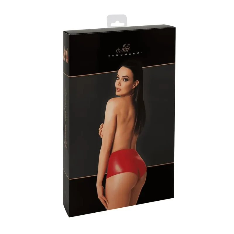 culotte taille haute sculptante gainante extensible élasthanne finition mate brillance subtile sans couture rétro moderne séduction femme rouge noir confortable