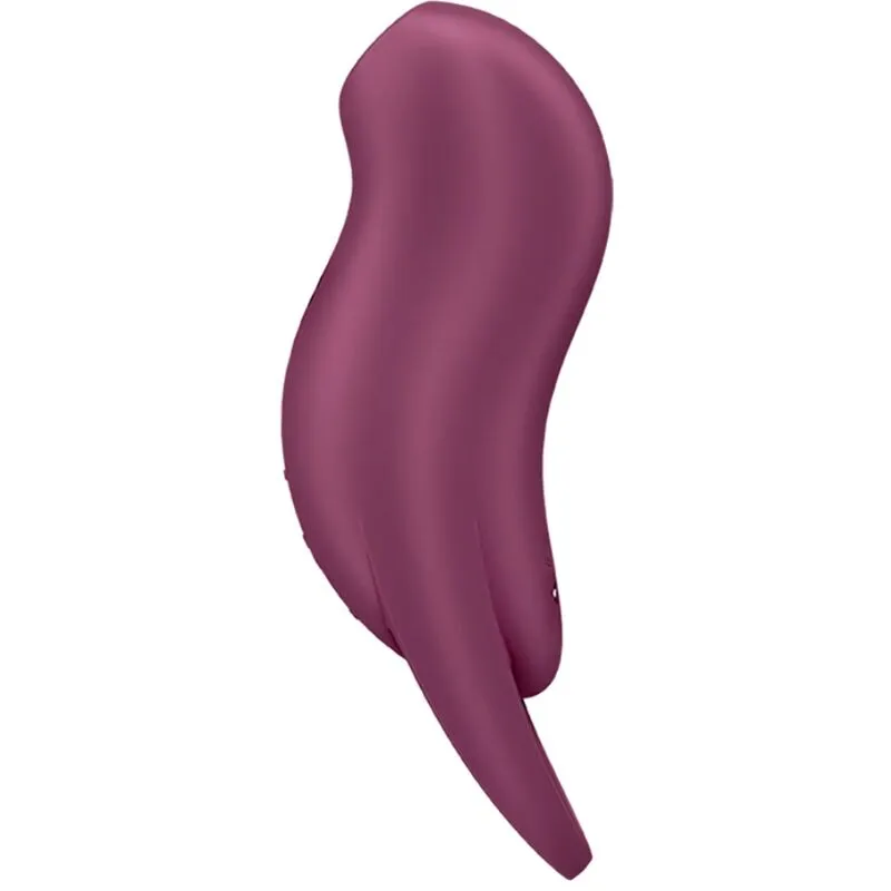 stimulateur clitoridien portable grenat compact discret puissant rechargeable silencieux ergonomique courbe matériaux sûrs pulsation air non contact