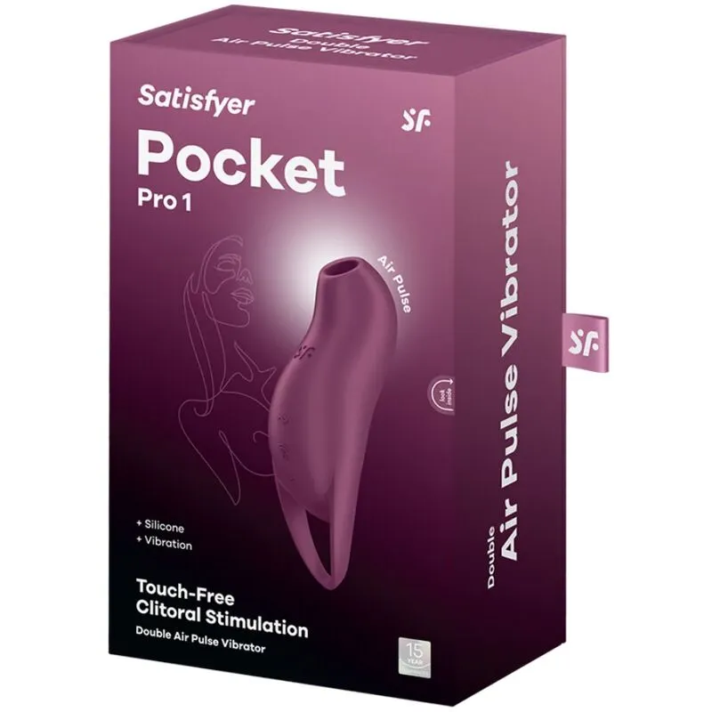 stimulateur clitoridien portable grenat compact discret puissant rechargeable silencieux ergonomique courbe matériaux sûrs pulsation air non contact