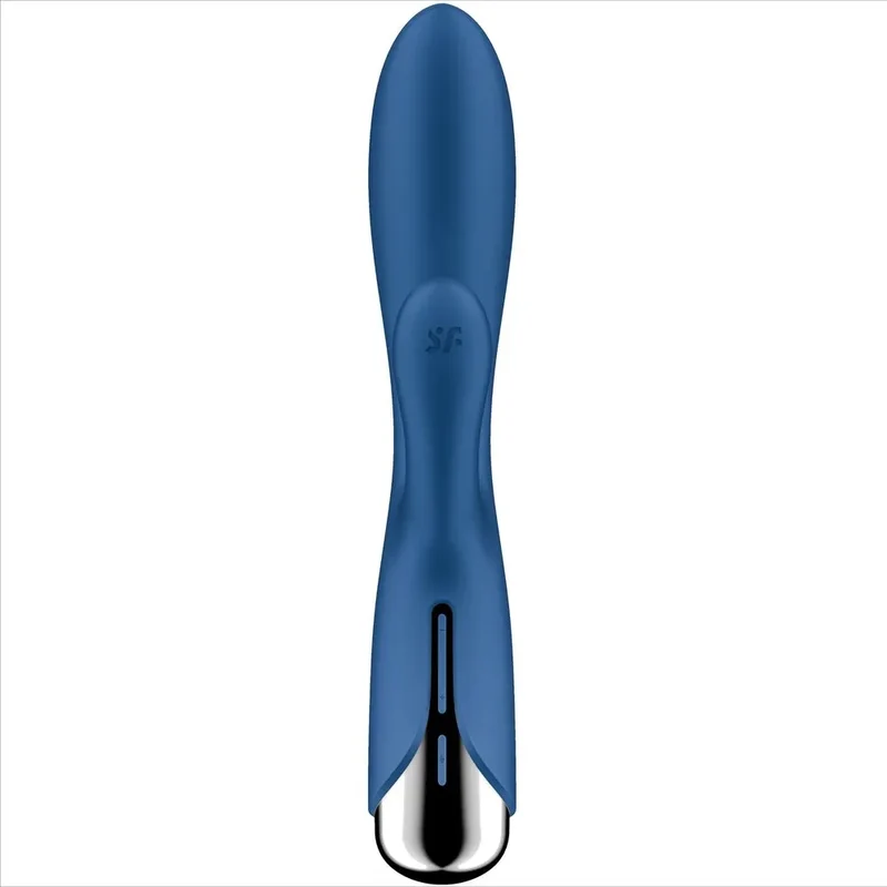 Vibromasseur lapin Satisfyer Spinning Rabbit 1 stimulation clitoridienne et G-spot multi-vitesses silicone hypoallergénique bleu profond