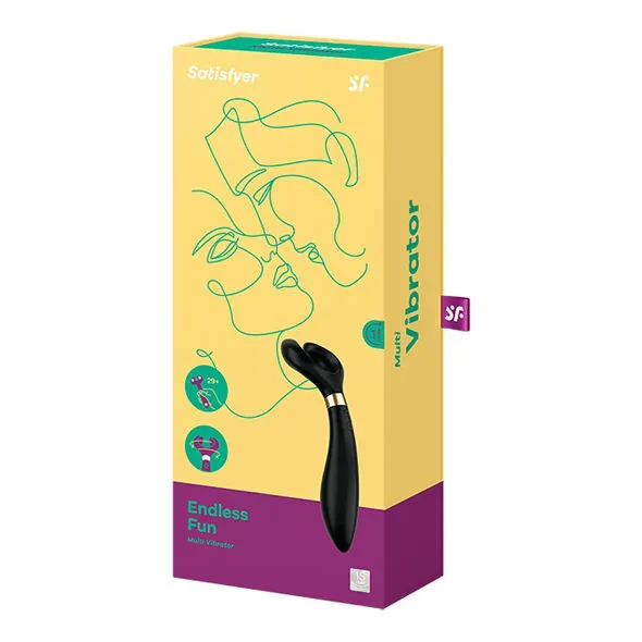 Vibromasseur multi-vitesse sans fil Satisfyer Endless Fun Noir stimulation clitoridienne G-Spot couple solo