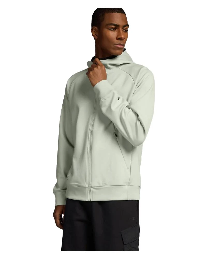 Felpa Interlock Uomo Con Cappuccio E Cerniera C-Tech
