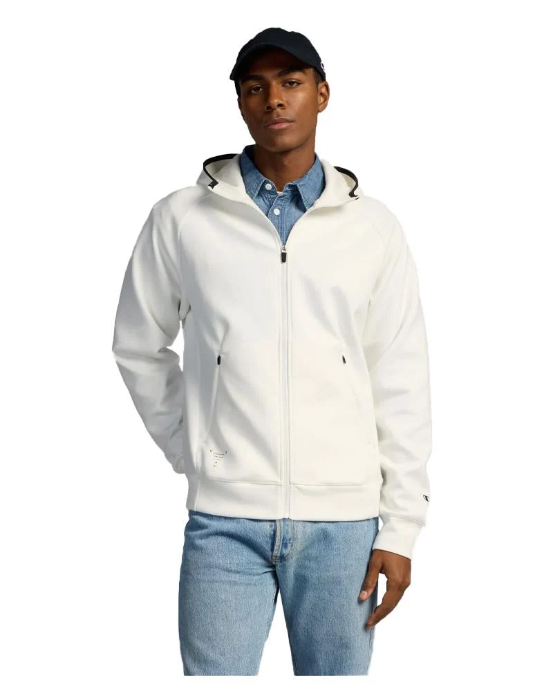 Felpa Interlock Uomo Con Cappuccio E Cerniera C-Tech