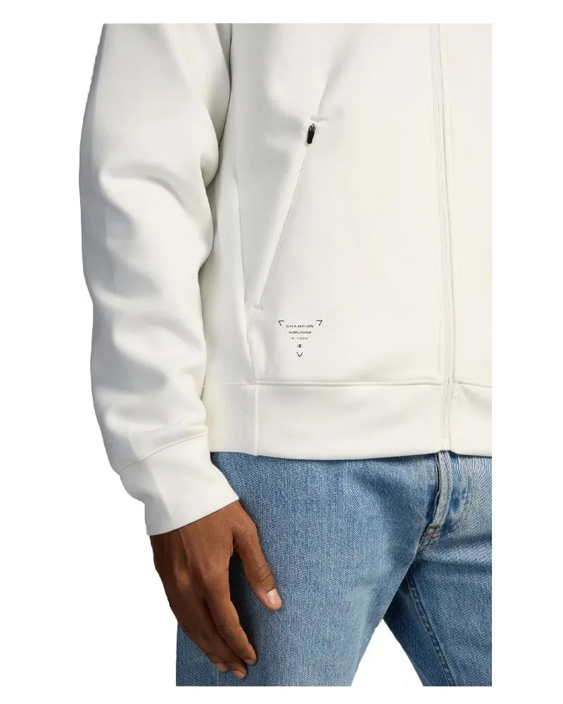 Felpa Interlock Uomo Con Cappuccio E Cerniera C-Tech