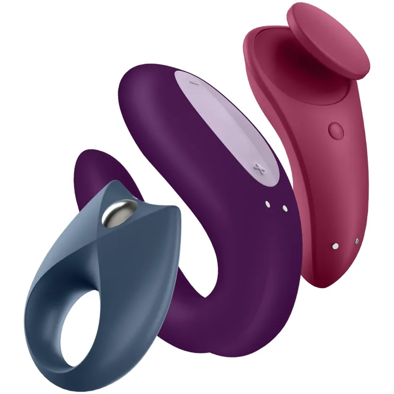 Coffret sextoys Satisfyer Partner Box 3 Royal One Sexy Secret Double Joy silicone sextoy couple plaisir intimité cadeau érotique