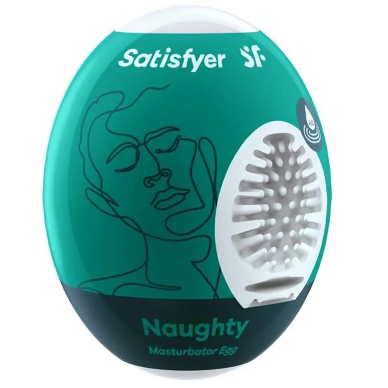 Satisfyer - Oeuf de masturbateur coquin pour hommes, design compact, stimulation réaliste, silicone Hydro-Active, sextoy discret, plaisir masculin