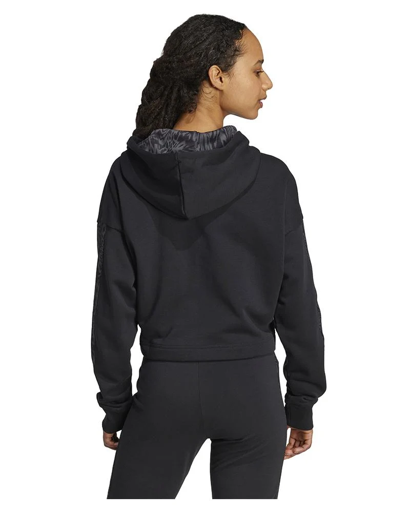 Felpa Donna Essentials 3 Stripes Print French Terry