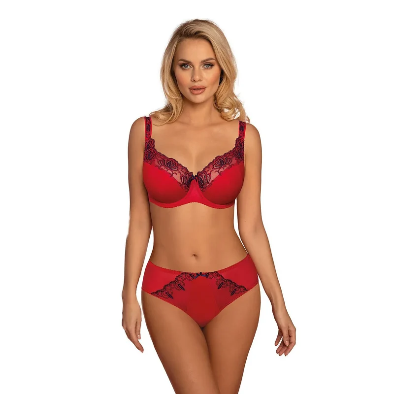 soutiengorge semi mou armatures maintien optimal poitrine importante modelant découpes verticales broderie délicate bretelles ajustables
