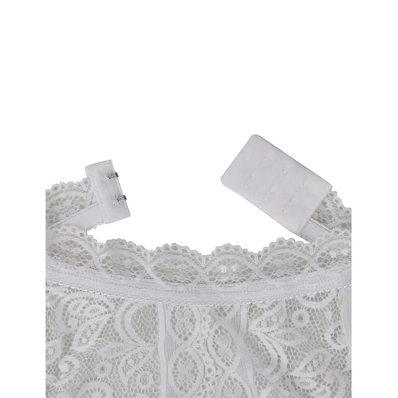 lingerie sexy dentelle blanche grande taille confort maximal body Subblime maintien doux extensible coupe flatteuse romantique quotidien élégant