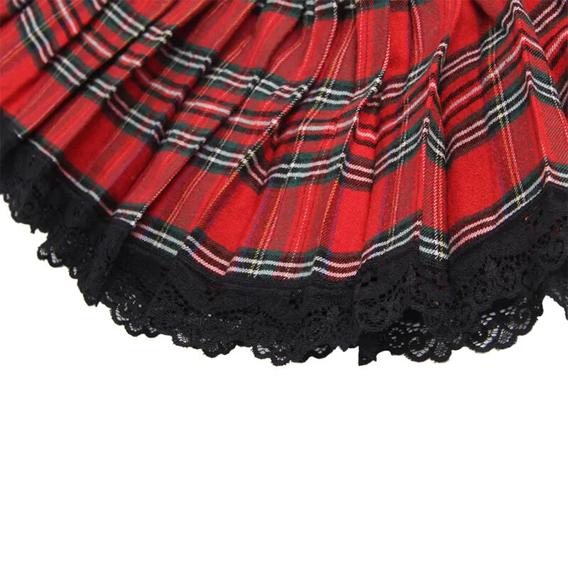 costume écolière sexy Subblime lingerie femme polyester élasthanne jupe plissée haut nœud taille moulant flatteur confortable extensible sensuelle audacieuse charme