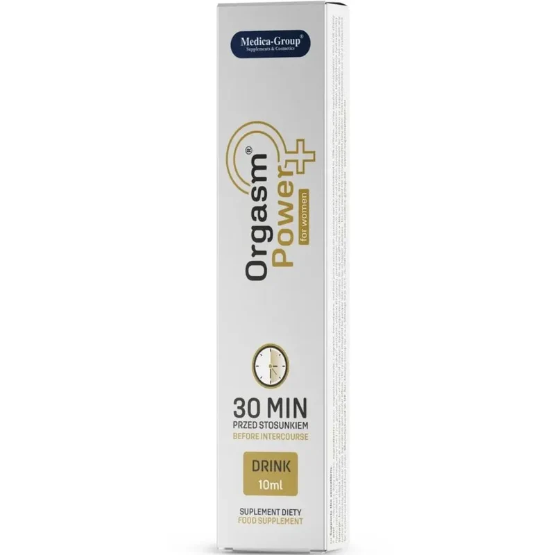 Boisson Orgasm Power pour femmes 10ml complément alimentaire amélioration intime énergisant naturel discret compact Medica Group