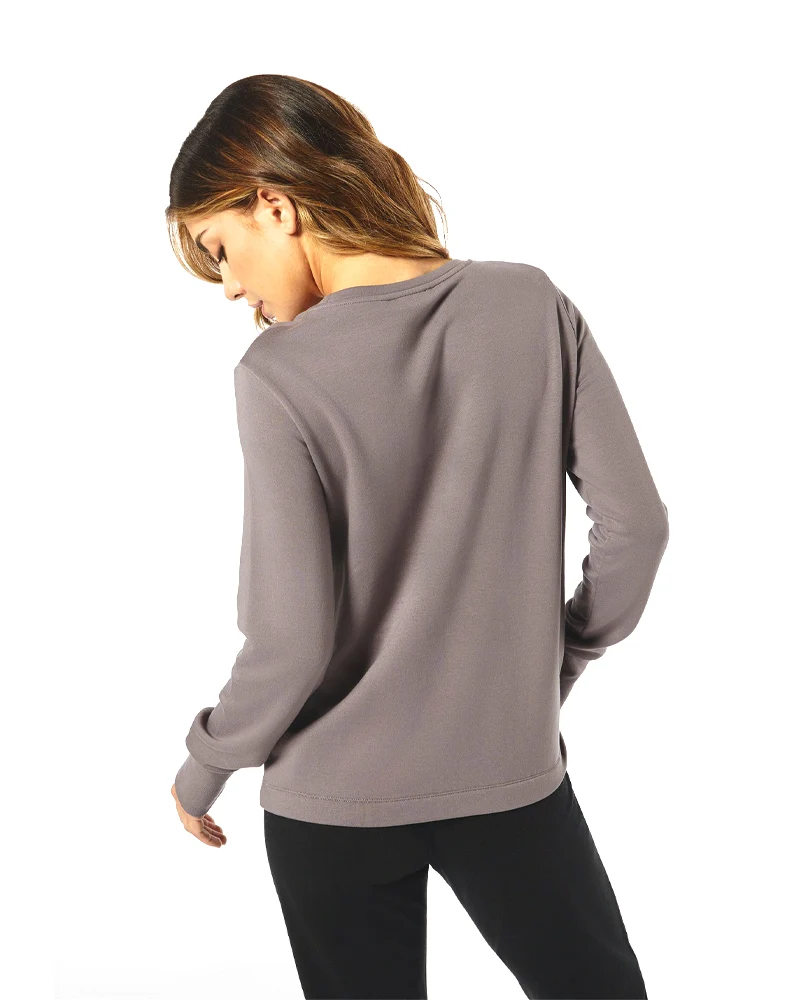Felpa Donna College Crew Neck