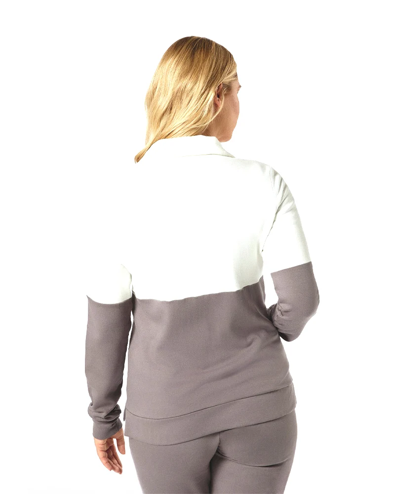 Felpa Donna College Bicolor