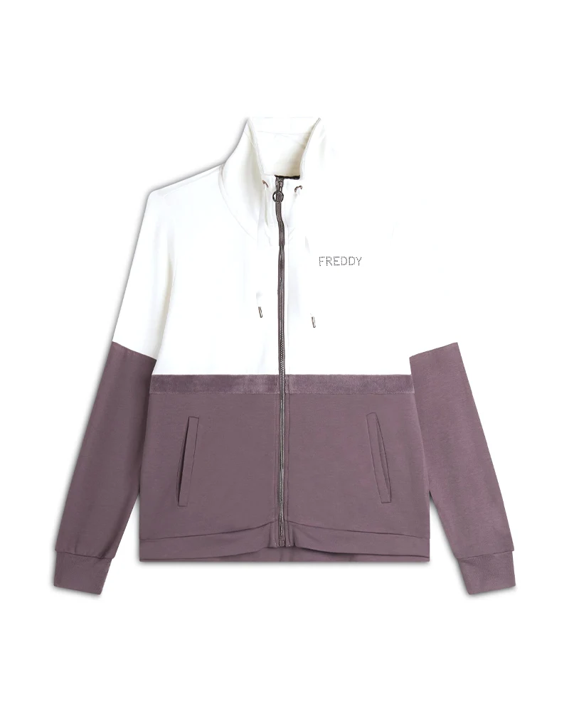 Felpa Donna College Bicolor