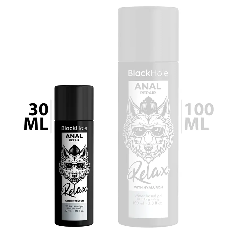 lubrifiant anal réparateur relaxant hydratant hyaluronique longue durée action compatibilité préservatifs sextoys silicone format voyage discret flacon pratique nettoyable soins
